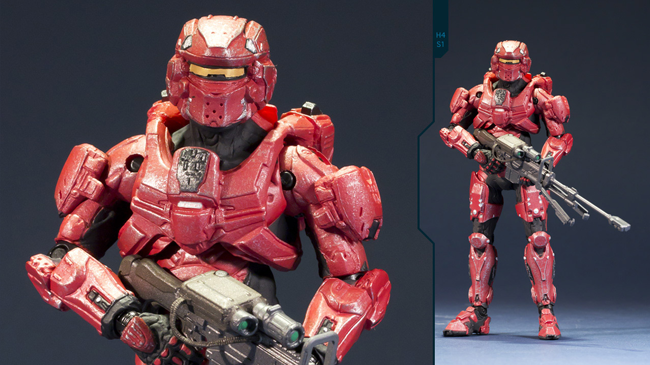 Halo 4 Spartan Warrior Red Series 1 Action Figure McFarlane Toys 2012