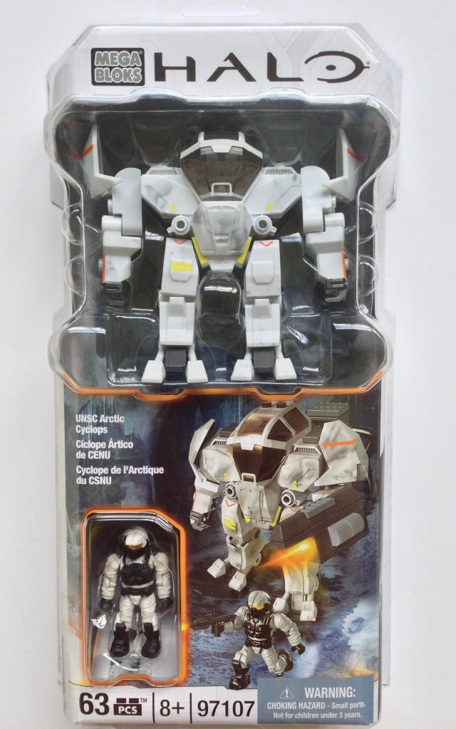 Mega Bloks Halo Arctic White Cyclops Packaged