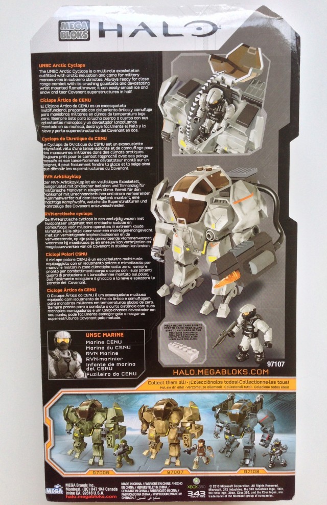 Cardback Halo Mega Bloks 97107 UNSC Arctic Cyclops