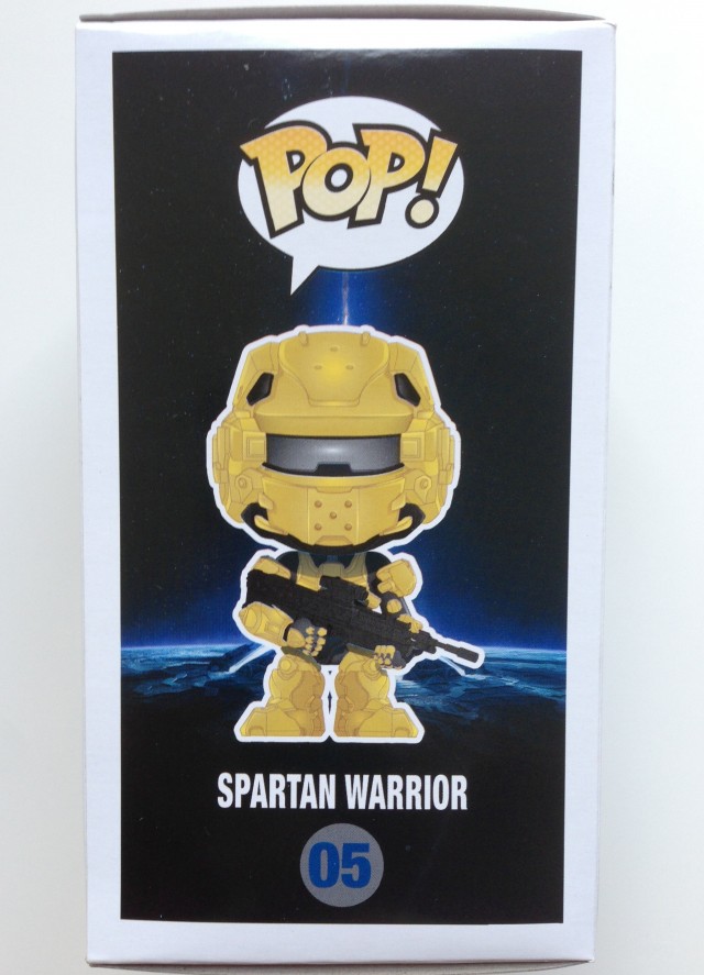 Funko POP! Vinyls Halo 4 Yellow Spartan Side of Box Art