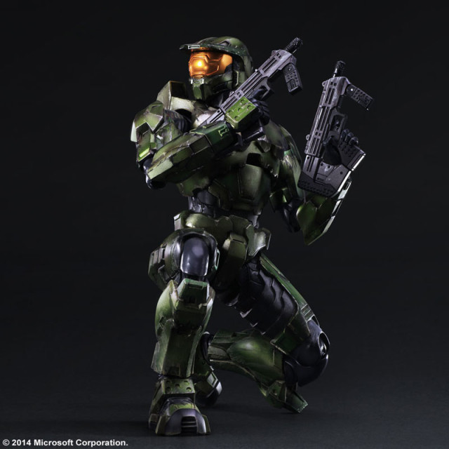 Master Chief Play Arts Kai Halo 2 Anniversary Edition Figure Dual-Wielding SMGs