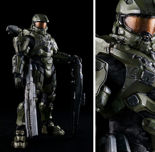 Three A Toys Halo Master Chief Thirteen Inch Action Figure with Weapons